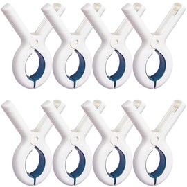 ZKGYUS Pack of 8 Clips, Towel Clips for Beach Loungers, Strong Towel Clips, Windproof Beach Towel Clips for Daily Laundry, Bath Towel, Carpet, Bedding and Thick Clothing