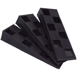 SKIR'CO (4 Pack) Black Plastic Rib Wedges 90 x 30 x 15mm for Levelling and Spacing Interlocking Wedges