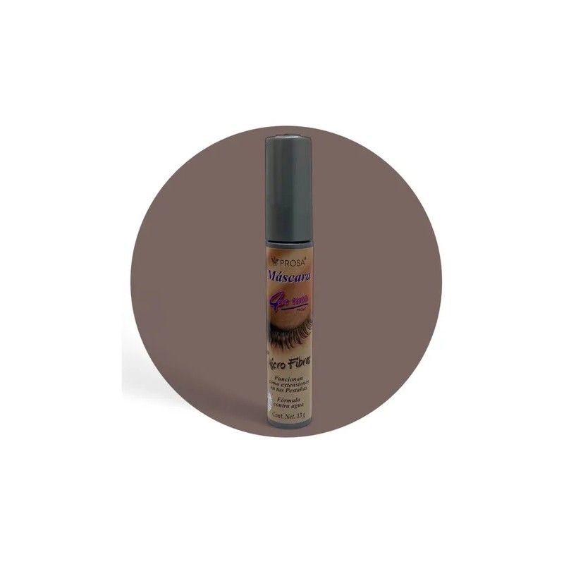 Rímel Prosa Mascara De Pestaña Micro Fibras Tapa Plata