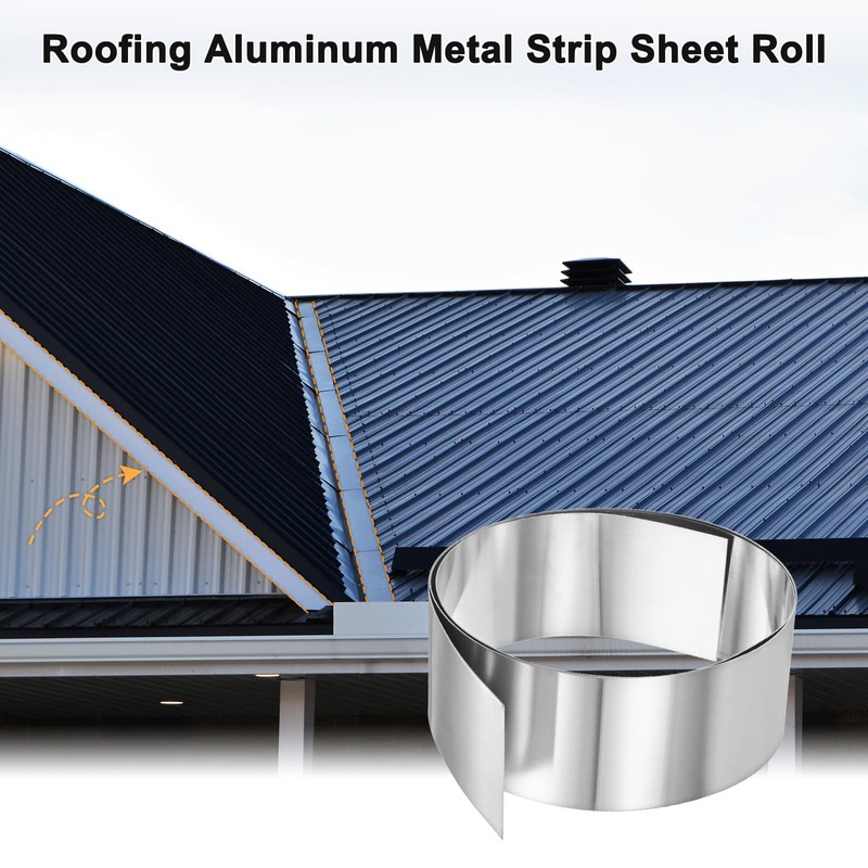 M METERXITY 1-Pack Aluminum Flashing, 3.3ft x 2" x 0.02"