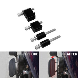 HCmotorku Motorcycle 1-1/4 Inch Driver Floorboard Extension Spacer FloorBoard Outward Extension Kit Fit for Harley Touring Electra Glide Road Glide Road King Street Glide 2009-2022 FL Trikes 2009-2013