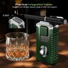 5-in-1 Multifunctional Torch Lighter with Cutter, Punch, Holder, and Windproof