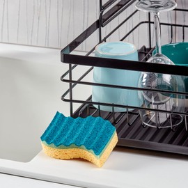 Spontex Fiber and Cellulose Abrasive Sponge, Yellow