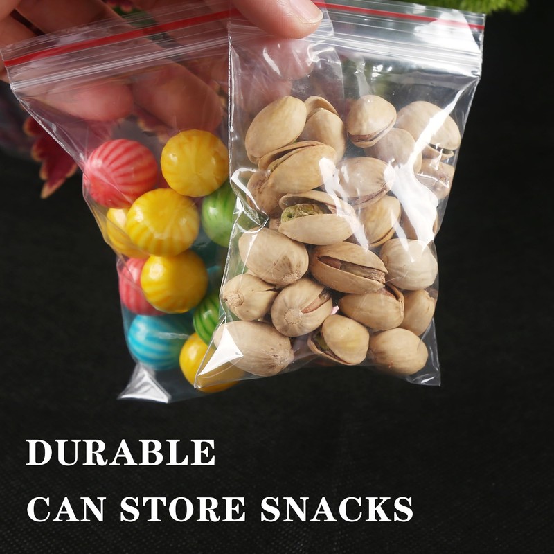 newlng 1000pcs Small Zip Closure Bags 8 cm x 12