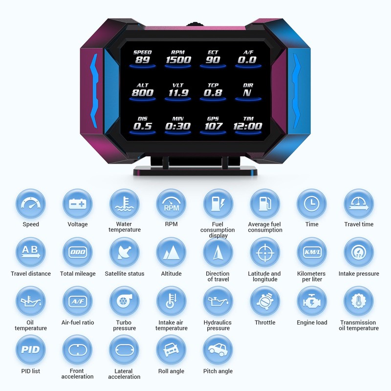 OBD + GPS HUD P25 Head Up Display Car Digital