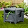 Suncast Garden Hose Hideaway Storage Reel Box, Cyberspace Grey –