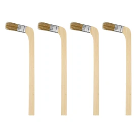 HARFINGTON Paint Brush 4Pcs 1" Brush Width Reusable Variety Angle Bend Brushes Radiator Paint for All Latex Oil Painting Furniture Walls Home Improvement, Brown