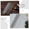 NUOBESTY 20Pcs Crochet Blocking Pins for Knitting Stainless Steel Rod