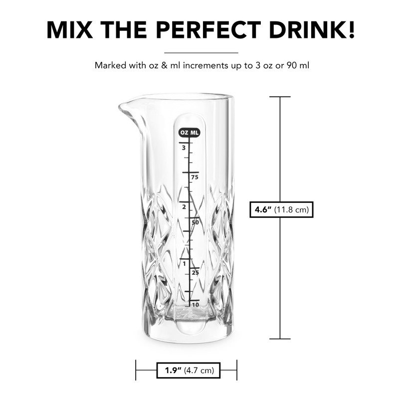 Final Touch Yarai Jigger - Precision Cocktail Mixing Tool with