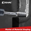 EZARC 5PCS Tungsten Carbide Rotary Burr Set, SB-5 Double Cut