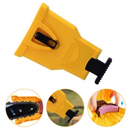Portable Teeth Chainsaw Sharpener, Proprietary Bar-Mount Chain Saw Fast Sharpening Tool Bar Mounted Chainsaw Teeth Sharpener Fit for 14/16/18/20 Inches Two Holes Chain Saw Bar