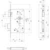BKS B-12010-05-R-8 Escape Door Lock Right PZW DM65, 1 Door