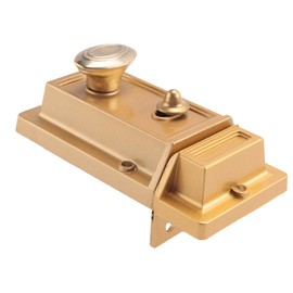 Giggelling Zinc Cylinder Deadbolt Latch Lock for Night Gate Door Entrance,Gold