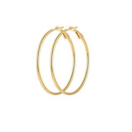 100mm Large Hoop Earrings For Womens Girls Stainless Steel Round Huggie Geometric Big Hoops 14K Gold/Rose Gold/Silver Plated Fashion Gifts Jewelry Hypoallergenic for Sensitive Ears (Gold)