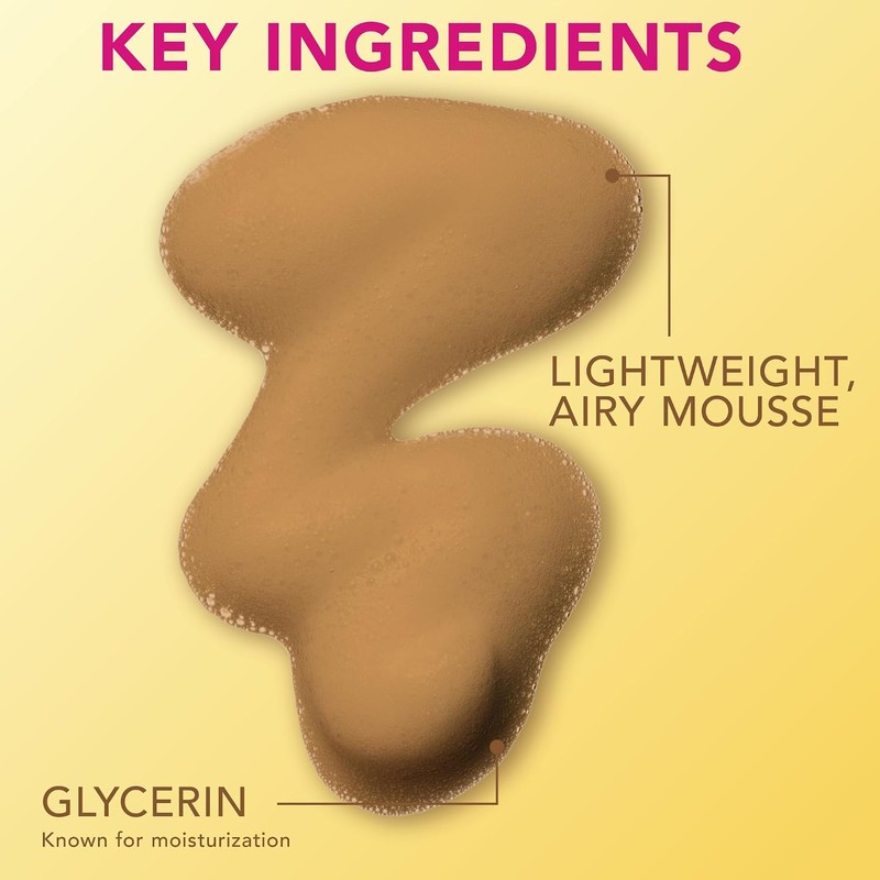 Jergens - Espuma bronceadora natural Glow Instant Sun sin sol,