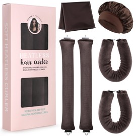7 Stück Heatless Curls Band,GeeRic Heatless Curls Band mit Satin-Haartuch und Duschhaube Lockenwickler Heatless Curls für Alle Haartypen