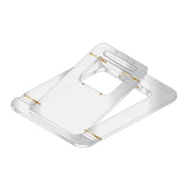 russell+hazel Versatile Acrylic Laptop Easel, Desk Accessories Ideal Stand for Laptop, Fold-Flat Design with Magnetic Closure, Slide-Resistant Base, 8.5" x 11" x 2.75" (102764)