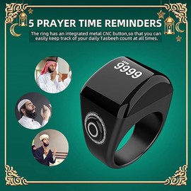 GOOMAND Smart Counter, Mini 0.49" LCD Digital Display Tally Counter, Portable Vibration Reminder, BT 5.1 Compatible App, Rechargeable Finger Counter, 18mm/0.70"