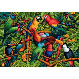 Buffalo Games - Eric Dowdle - Birds of a Feather - 300 Piece Jigsaw Puzzle for Adults Challenging Puzzle Perfect for Game Nights - Finished Puzzle Size is 21.25 x 15.00