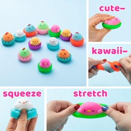 JOYIN Pack of 12 Pre-Filled Easter Eggs with Mochi Squishy Toy, Cute Chicken Mochi Stress Relief for Easter Party, Easter Eggs for Filling, Easter Eggs Hunting, Easter Basket Filler, Gift for Children