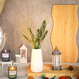 Jutom 30 Pcs Glitter Christmas Tree Pick 13.7 x 2.7 Inch Curly Tall Tree Filler Branches Christmas Tree Sprigs and Twigs Decorations for Vase Christmas Tree Xmas Gift Wedding Decoration(Gold)