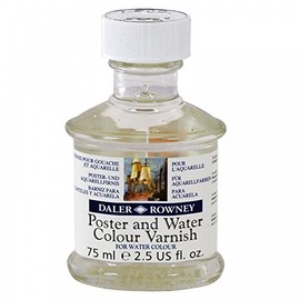 Daler-Rowney Aquafine Watercolour Medium, Glass Jar with Child Lock Cap, 2.54oz - 75 ml, Poster and Watercolour Varnish