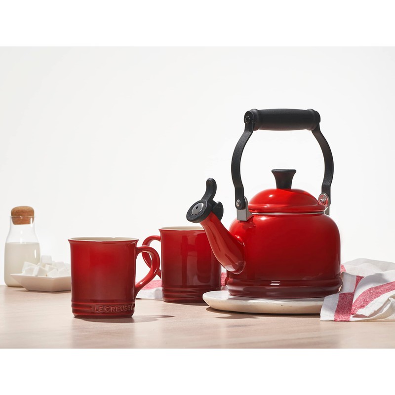 Le Creuset Enamel on Steel Demi Tea Kettle with Gold