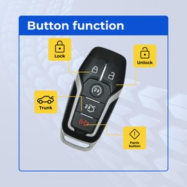 Replcament Smart Key Fob for Lincoln MKZ 2015 FCC M3N-A2C31243300 M3NA2C31243300 Part Number 164-R7989 164-R8119 164-R7991 Pack of 2