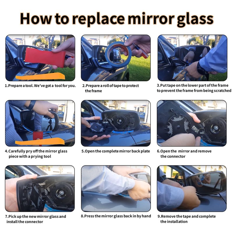 Lqito Right Passenger Side Mirror Glass Compatible With 2019 2020