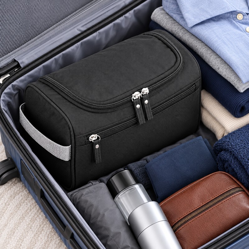 Waterproof Travel Makeup Bag for Toiletries and Cosmetics – Portable
