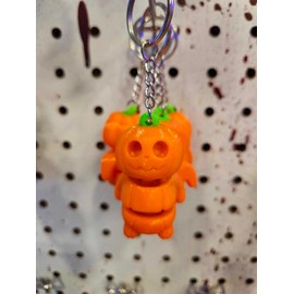 Articulating Pumpkin Dude Keychain - Color: UV Yellow