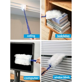 JINYUDOME Disposable Dusters With 1 Long Handle + 20 Duster Refills,Disposable Cleaning