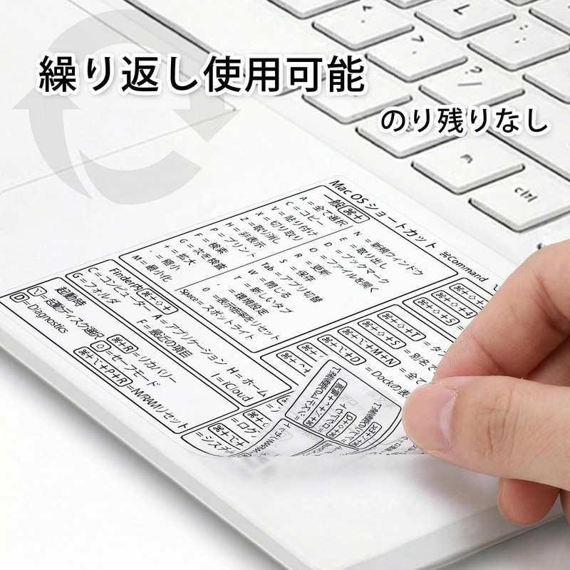 mac Shortcut Keys List Deear Shortcut Sticker, Quick View Seal,