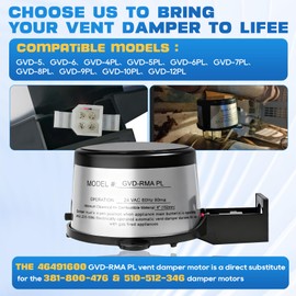 46491600 GVD-RAM PL Vent Damper Motor Assembly Compatible with Field Controls 46491600 Boiler Damper Motor,Replaces GVD-5/GVD-6 & 381-800-476 GMA-PL Models