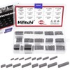 Hilitchi 144pcs 16 Sizes Carbon Steel Round Ended Feather Key