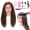 SOPHIRE 20-22 inches 100% Real Human Hair Mannequin Head, Hairdressers'