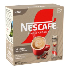 Nestle Canada Inc. Nescafe Simply Creamy Instant Coffee, 16 x 9g Single Serve Sachets, 144g/5 oz