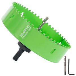 HLOFIZI 8 Inch Carbide Grit Hole Saw for Recessed Lights, Cutting Through Stucco, Ceiling Old Plaster, Drywall, Cement Board with 1-1/2" Depth, Up to 3X Longer Life