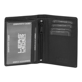 ID Card Holder and Credit Card Holder LEAS, Genuine Leather, black - ''LEAS Card-Collection''