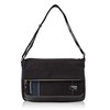 Mustache JLG-4662 Shoulder Bag, Fold-In Mouth, Cross-body, Black