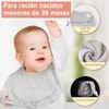 5 Pcs Baberos para Bebé, Baberos de Algodón, Color Liso,