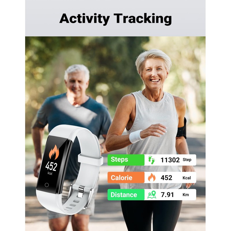 Fitness Tracker Pedometer Watch No Bluetooth No APP/Phone Required, Fitness