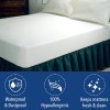 Fresh Ideas Waterproof Vinyl Fitted Mattress Protector, Queen