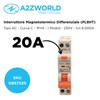 Interruttore Magnetotermico Differenziale 20A C20, Tipo AC Curva C, 1P+N
