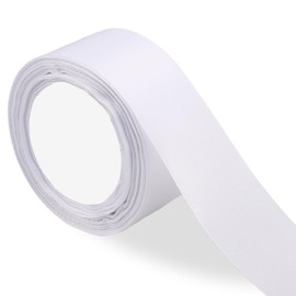 Satin Ribbon White - Gift Ribbon Wide 5 cm x 22 m - Christmas Ribbon - Gift Bow - Silk Ribbon - Gift Ribbon Wedding - White Ribbon (White)