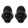 1 Pair AN4 to M8 Oil Cooler Fitting Adapter Black