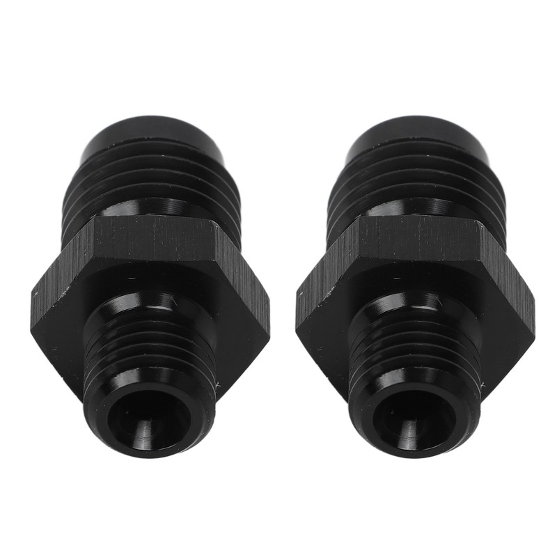 1 Pair AN4 to M8 Oil Cooler Fitting Adapter Black
