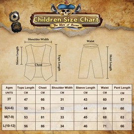 Joykindom Joykindom Piratenkostüm Kinder Jungen, Faschingskostüme Kinder Jungen Piraten Kostüm Kinder Kostüm, Karneval Kostüm Kinder Jungen L(10-12 Jahre)