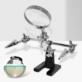 Soldering Holder with Magnifying Glass, Soldering PCB Holder Tool, Third Hand Soldering, Third Hand Soldering Station with Magnifying Glass, Electronic Repair Tool, Model Making Accessories, Soldering