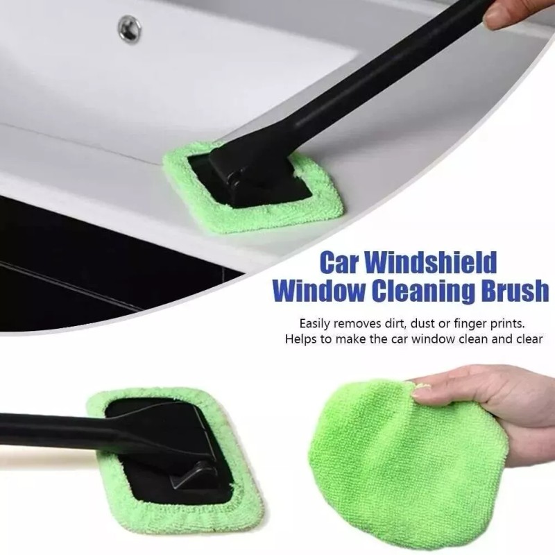 3X Window Windshield Cleaning Tool Wand Microfiber Car Wiper Cleaner